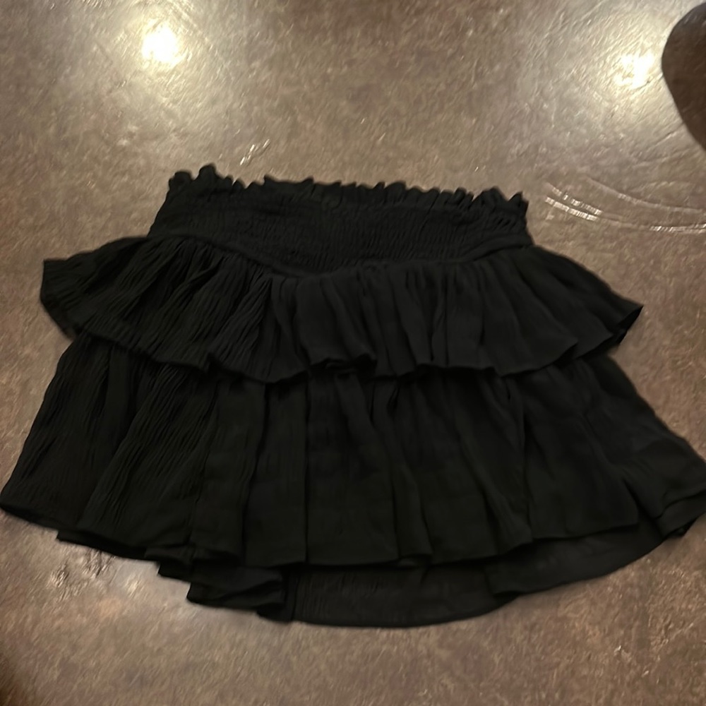 black ruffle skirt